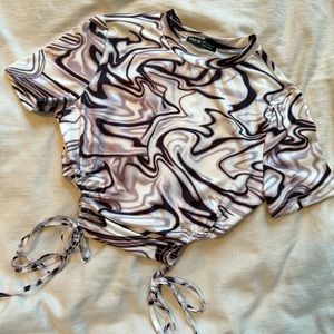 shein marbled crop top